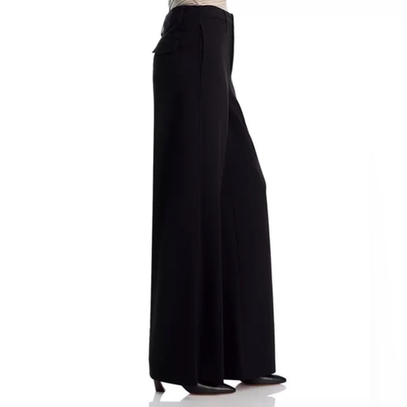 New rag & bone Sofie Ponte Wide-Leg Pants Black - Picture 9 of 16